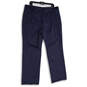 Womens Space Blue Flat Front Slash Pocket Straight Leg Dress Pants Size 16 image number 2