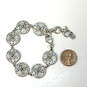 Designer Lucky Brand Silver-Tone Lobster Clasp Round Disk Chain Bracelet image number 2