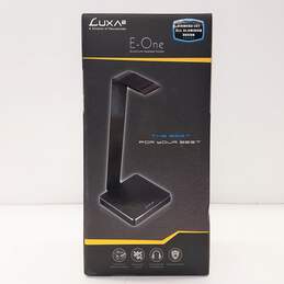 LUXA2 E-one Black Solid-metal Aluminum Universal Gaming Headphone Stand IOB