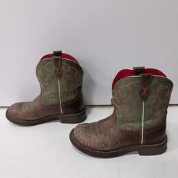 Justin Ladies Gypsy Gemma Moss Leather Cowboy Boots Size 9.5B alternative image