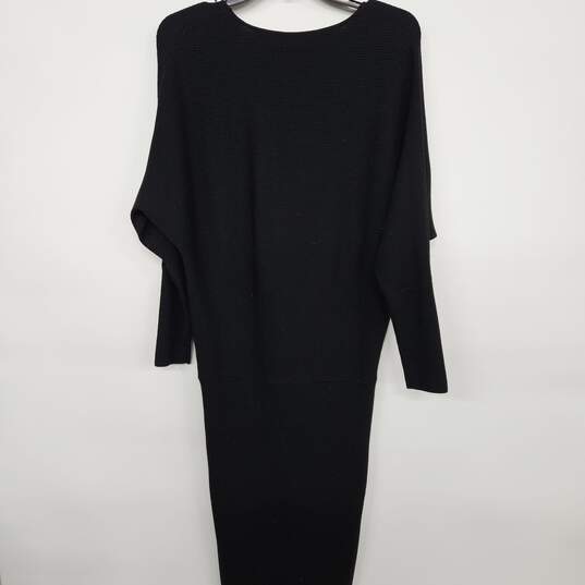 Black Lenzing Ecovero Serene Sweater Dress image number 2