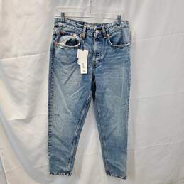 Zara 1985 Slim Crop Blue Jeans Women's Size 30 NWT