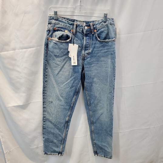 Zara 1985 Slim Crop Blue Jeans Women's Size 30 NWT image number 1