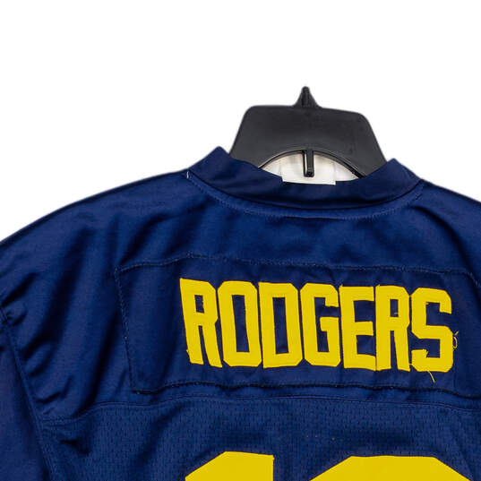 Mens Navy Blue Yellow Green Bay Packers Aaron Rodgers #12 NFL Jersey Sz 52 image number 4