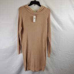 Anthropologie Women Brown Sweater Midi Dress Sz M NWT