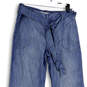 Womens Blue Denim Belted Medium Wash Straight Leg Flared Jeans Size 29 image number 3