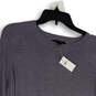 NWT Womens Gray Knitted Crew Neck Long Sleeve Pullover Sweater Size Medium image number 3