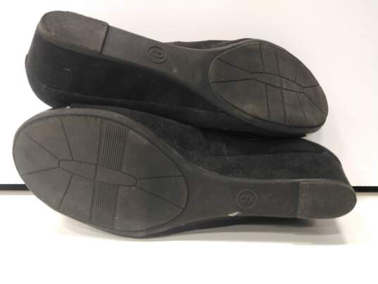 Women's Black Merona Wedge Heel Shoes Size 9 image number 5
