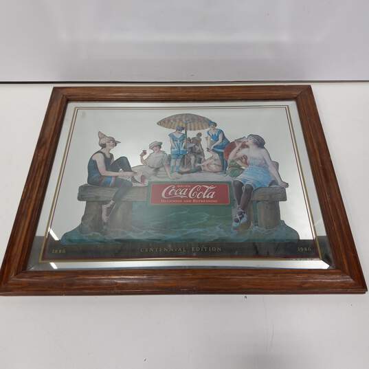 Drink Coca Cola Centennial Edition Painted Mirror Sign image number 1