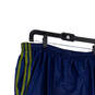 Mens Blue Green Striped Elastic Waist Pull-On Pockets Track Pants Size L image number 3
