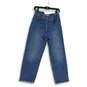 Womens Ribcage Blue Medium Wash Pockets Straight Leg Ankle Jeans Size 28 image number 1