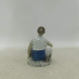 BG Bing Grøndahl Porcelain Figurine Girl w/ Lamb #2336 alternative image