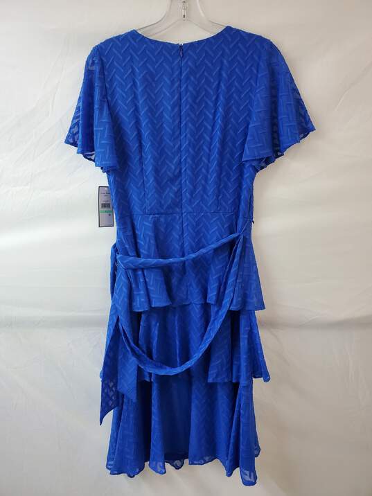 Jessica Howard Blue Tiered Ruffle Dress Size 8 image number 2