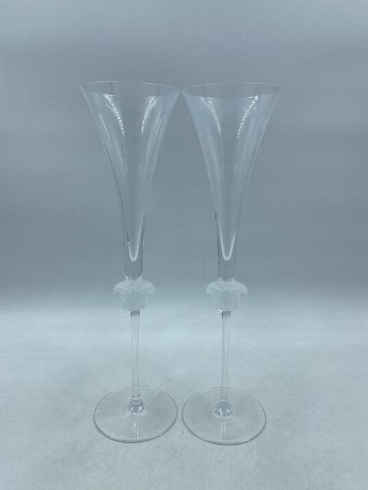 Authentic Rosenthal Meets Versace Medusa Lumiere Champagne Flute Set image number 1