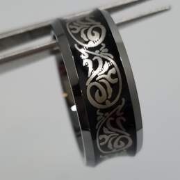 Tungsten Silver Tone Design Metal Sz 8 Ring Bundle 7pcs 101.5g alternative image