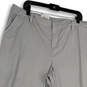NWT Womens Gray Flat Front Slash Pocket Straight Leg Ankle Pants Size 18 image number 3