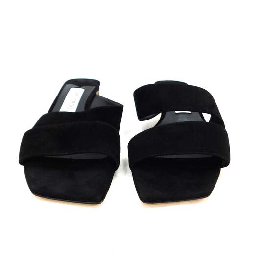 Jimmy Choo Rori Low Heel Suede Black Slide Women's Sandals Size 37.5 with Box , Pouch & COA image number 3