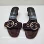 Prada Brown Suede Buckle Open Toe Mules Size 38 AUTHENTICATED image number 1
