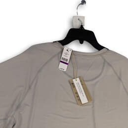 NWT Mens Gray Orange Crew Neck Short Sleeve Pullover T-Shirt Size XXL