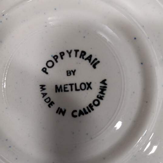 8pc Set of Poppytrail Provincial Blue Ceramic Saucer Plates image number 4
