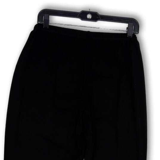 Womens Black Elastic Waist Straight Leg Pull-On Sweatpants Size 12/14 image number 4