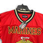 NWT Mens Red Yellow United States Marines Semper Fi Football Jersey Size M image number 3