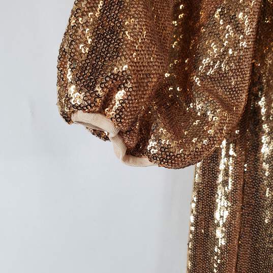 Aidan Women's Gold Sequin Dress SZ 10 NWT image number 4