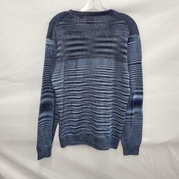 Armani Exchange WM's Rayon Polyester Blue Stripe V-Neck Sweater Size MM alternative image