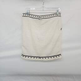 Dolan White & Black Cotton Blend Lined Knit Skirt WM Size S NWT alternative image