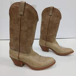 Synthetic Men's Western Boots Beige/Tan 10D