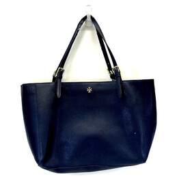 Tory Burch Saffiano Leather Tote Navy