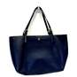 Tory Burch Saffiano Leather Tote Navy image number 1