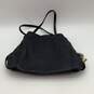 Womens Black Leather Bottom Studs 3 Compartment Magnetic Shoulder Handbag Purse image number 2