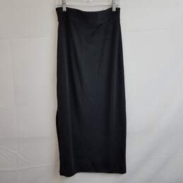 Misook petite acrylic black midi skirt with slit S alternative image