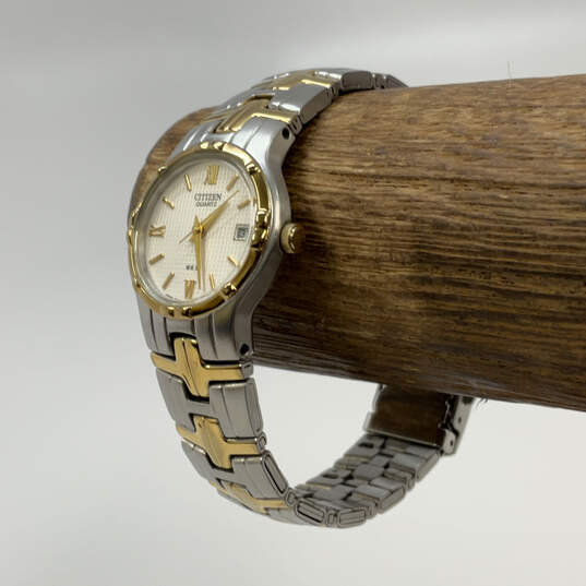 Designer Citizen Two-Tone Quartz Round Dial Stainless Steel Wristwatch image number 1