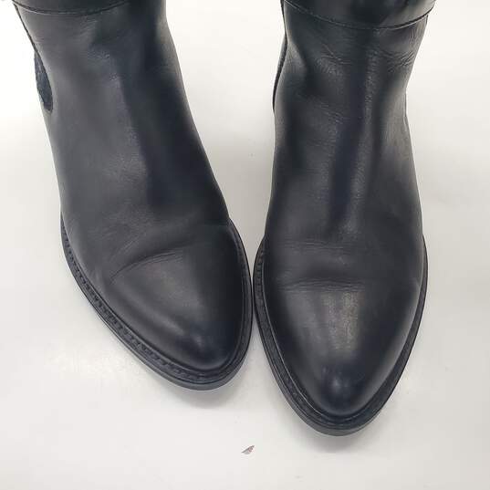 Aquatalia Women's Nastia Black Leather Knee High Riding Boots Size 6.5 image number 3