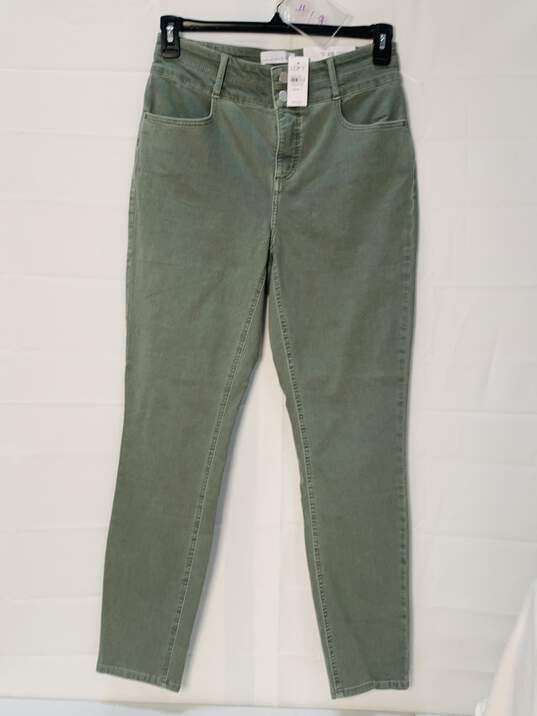 Women's Light Green Loft Skinny Jeans Size: 28 Curvy image number 3