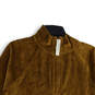 NWT Womens Golden Brown Velvet Long Sleeve Pullover Sweatshirt Size L image number 3