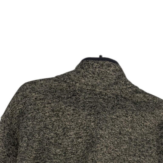 Mens Gray Heather Mock Neck Long Sleeve Knitted Pullover Sweater Size XXL image number 4