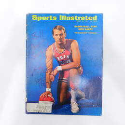 HOF Golden St Warriors Rick Barry Signed 1970 Sports Illustrated Magazine Cover