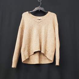 Michael Kors Women Tan Marled Sweater XL