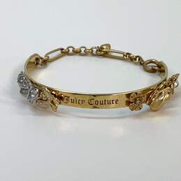 Designer Juicy Couture Gold-Tone Rhinestone Butterfly Bangle Bracelet alternative image