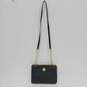 Anne Klein Black Faux Leather Crossbody Bag with Chain Accent image number 1