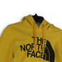 Mens Yellow Graphic Print Drawstring Long Sleeve Pullover Hoodie Size M image number 4