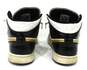 Jordan 1 Mid Patent Black White Gold Men's Shoes Size 11 image number 4