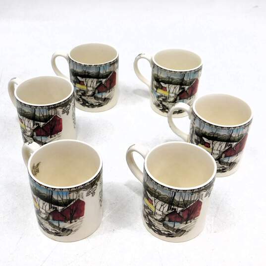 VNTG Johnson Bros. The Friendly Village Coffee Cups/Mugs (Set of 6) image number 1