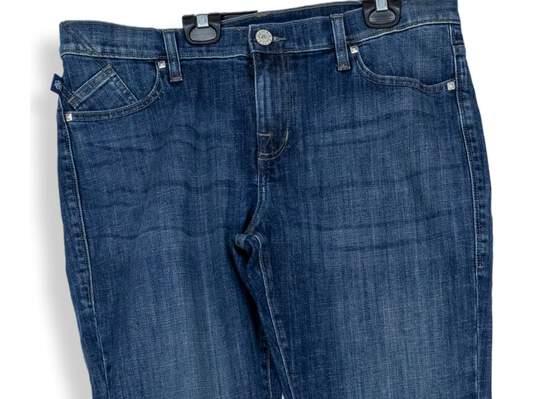 Womens Blue Medium Wash Denim Stretch Pockets Skinny Leg Jeans Size 16 image number 3