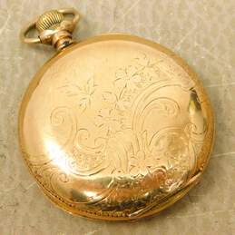 Antique 1902 Gold Filled Hamilton 17 Jewels Floral Etched Hunting Case Pocket Watch 126.8g