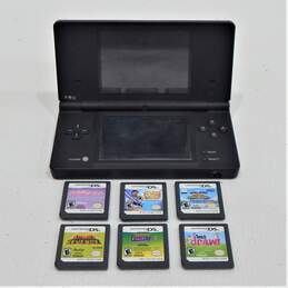 Nintendo DSi w/6 Games Mario and Sonic Olympic Winter Games No Charger