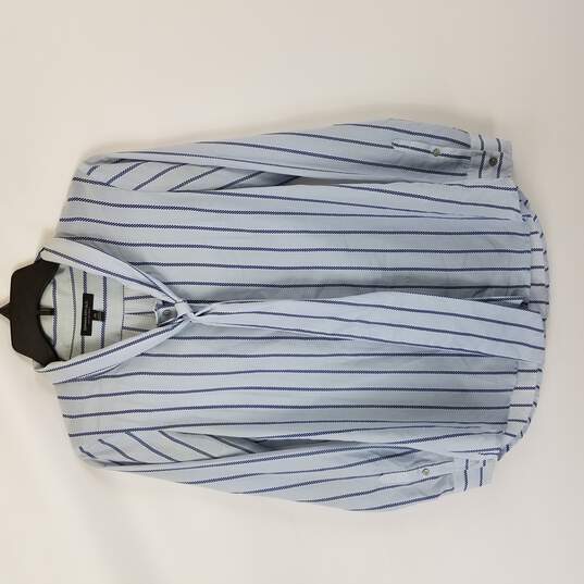 Banana Republic Striped Blouse Baby Blue, Blue XS image number 1